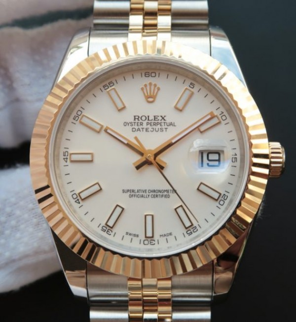 Rolex Datejust jubilee white face 40mm
